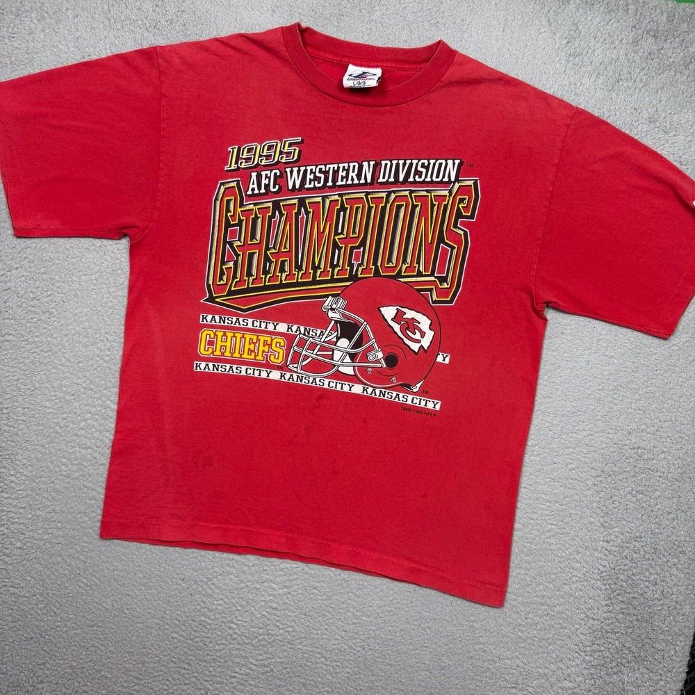 Vintage 1995 Kansas City Chiefs AFC Western Division Champions NFL T-shirt